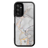 Samsung Galaxy A14 zwarte case - Marmer grijs