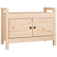 The Living Store Halbank 80 x 40 x 60 cm - Massief grenenhout - Voldoende opbergruimte