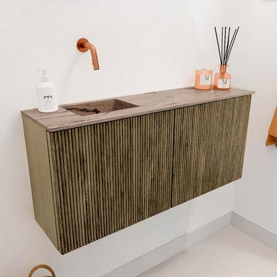 Toiletmeubel Mondiaz Joya Dlux | 90 cm | Meubelkleur Dusk | Faye wastafel Arena Wasbak Links | Zonder kraangat(en)