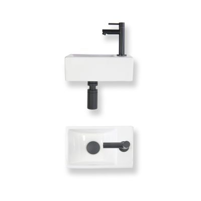 Fonteinset Baseline keramiek 30x18x11 cm wit glans