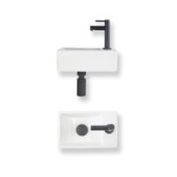 Fonteinset Baseline keramiek 30x18x11 cm wit glans
