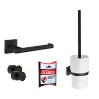 Toiletset Accessoires Smedbo Smart Pack House Mat Zwart - thumbnail