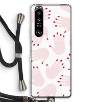 Hands pink: Sony Xperia 1 III Transparant Hoesje met koord