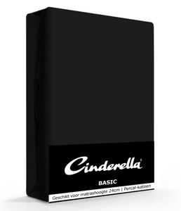Cinderella Basic Hoeslaken Black-180 x 210 cm