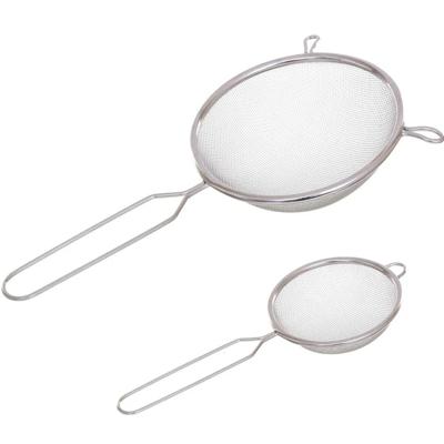 5Five Keukenzeefjes - Set van 2x stuks - 23 en 28 cm - van RVS - Zeefjes - Zeven