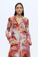 Paisley-print blouse - RED - M