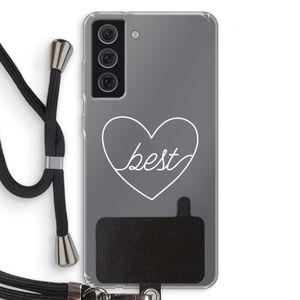 Best heart pastel: Samsung Galaxy S21 FE Transparant Hoesje met koord