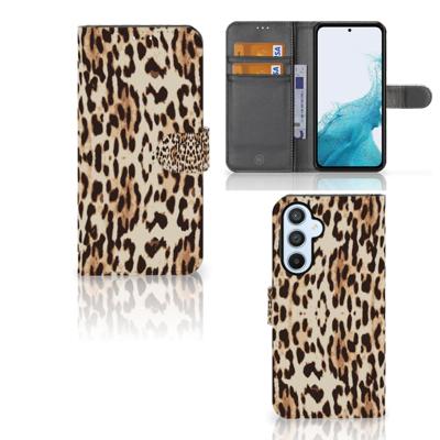 Samsung Galaxy A54 5G | Telefoonhoesje | Met pasjeshouder | Leopard