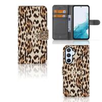 Samsung Galaxy A54 5G | Telefoonhoesje | Met pasjeshouder | Leopard