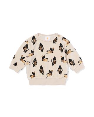 HEMA Takkie Newborn Sweater Velours Lichtgrijs (lichtgrijs)