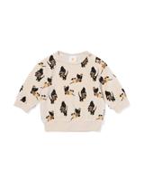 HEMA Takkie Newborn Sweater Velours Lichtgrijs (lichtgrijs)