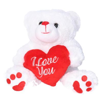 Valentijn knuffel beertje - hartje I Love You - 27 cm - pluche - knuffelbeer