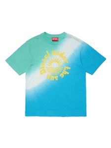 Diesel Kids t-shirt en coton à logo imprimé - Bleu