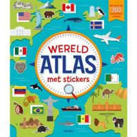 Deltas wereldatlas met stickers