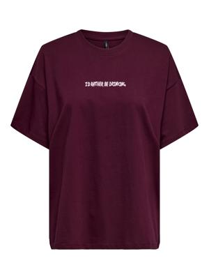Only Onlvivvi Life S/s Lovely Top Jrs T-shirts Zinfandel The Shop