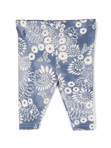 POLO RALPH LAUREN KIDS legging en coton stretch à imprimé végétal - Bleu