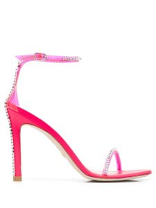 Stuart Weitzman sandales à ornements en cristal 120 mm - Rose