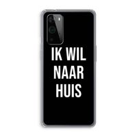 Ik wil naar huis - Zwart: OnePlus 9 Pro Transparant Hoesje