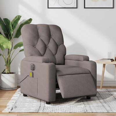 Massagestoel elektrisch verstelbaar stof taupe