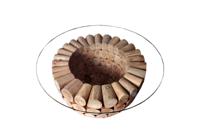 Salontafel PURE NATURE 60cm onderstel teakhout zonder glasplaat - 37442-1
