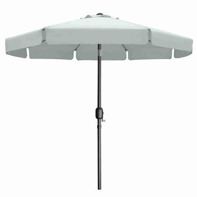 Marbueno Parasol Staal 8 Spaken D300 cm Polyester Wit Tuin, Zwembad, Terras 10491