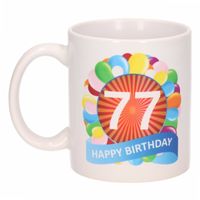 Verjaardag ballonnen mok / beker 77 jaar