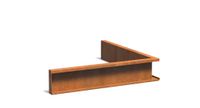 Keerwand cortenstaal binnenhoek 100x100x20cm.