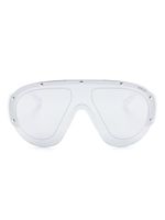 Moncler Eyewear lunettes de soleil oversize à plaque logo - Blanc - thumbnail