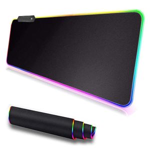Gaming XXL Muismat RGB LED -  Muis en Toetsenbord Bureau Onderlegger