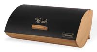 Maestro MR-1775-BLACK broodtrommel Overige Zwart, Hout Bamboo, Metaal