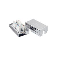 Equip 135620 cat6 junction box f22 - 26 awg, shielded solid wire, class e, silver - thumbnail