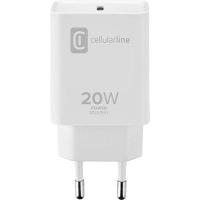 Cellularline neu USB-oplader 20 W 1x USB-C Wit Snellader