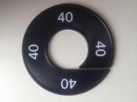 Maatring zwart/wit 40