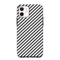Strepen zwart-wit: iPhone 12 mini Tough Case