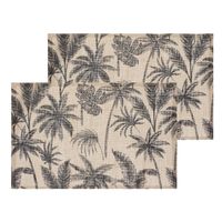 Set van 10x stuks placemats palmbomen jute 45 x 30 cm - thumbnail