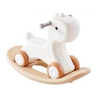 VEVOR 3-in-1 hobbelpaard voor peuters van 1-3 jaar, baby-hobbelpaard met afneembaar balansbord en 4 gladde wielen, ondersteunt tot 36 kg, HDPE-materiaal, loopauto, 40° zwenkbaar