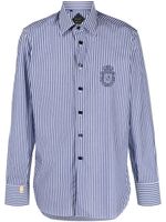 Billionaire chemise rayée à broderies - Bleu