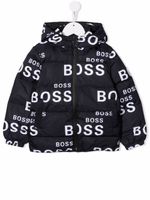 BOSS Kidswear doudoune à logo imprimé - Noir