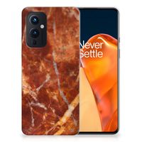 OnePlus 9 TPU Siliconen Hoesje Marmer Bruin