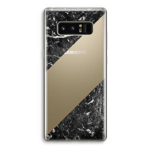 Zwart marmer: Samsung Galaxy Note 8 Transparant Hoesje