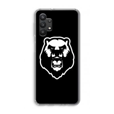 Angry Bear (black): Samsung Galaxy A32 5G Transparant Hoesje