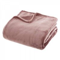 Flanellen fleece plaid - Diep Roze - 130 x 180 cm - thumbnail