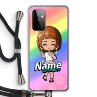 Chibi Maker vrouw: Samsung Galaxy A72 5G Transparant Hoesje met koord