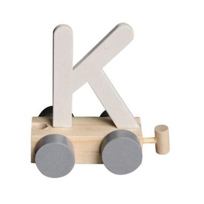 JeP kids houten treinletter K-offwhite