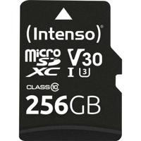 Intenso Professional miniSDXC-kaart Retail 256 GB Class 10, UHS-I U3, v30 Video Speed Class Watervast, Temperatuurbestendig