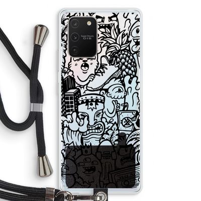 Vexx Black Mixtape: Samsung Galaxy S10 Lite Transparant Hoesje met koord