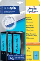 Rugetiket avery breed 61x192mm zelfklevend blauw