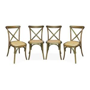sweeek - Vintage houten bistrostoel (set van 4)