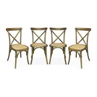 sweeek - Vintage houten bistrostoel (set van 4)