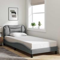 Bedframe zonder matras "Hvar" 90x190 cm stof lichtgrijs